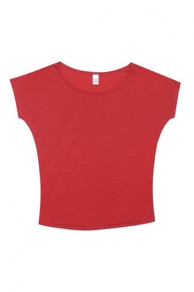 Ramo-Ramo Ladies Bat Wing Tee-Red / 8-Uniform Wholesalers - 4