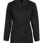 JB's Wear-JB's Ladies L/S Chef's Jacket-Black / 6-Uniform Wholesalers - 3