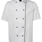 JB's Wear-Jb's Unisex Short Sleeve Chef's Jacket-White/Black Piping / 2XS-Uniform Wholesalers - 5