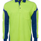 JB's Wear-JB's Hi Vis Long Sleeve Arm Panel Polo - Adults-Lime/Royal / XS-Uniform Wholesalers - 8