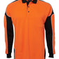 JB's Wear-JB's Hi Vis Long Sleeve Arm Panel Polo - Adults-Orange/Black / XS-Uniform Wholesalers - 9