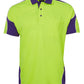 JB's Wear-JB's Hi Vis S/S Arm Panel Polo - Adults-Lime/Purple / XS-Uniform Wholesalers - 7