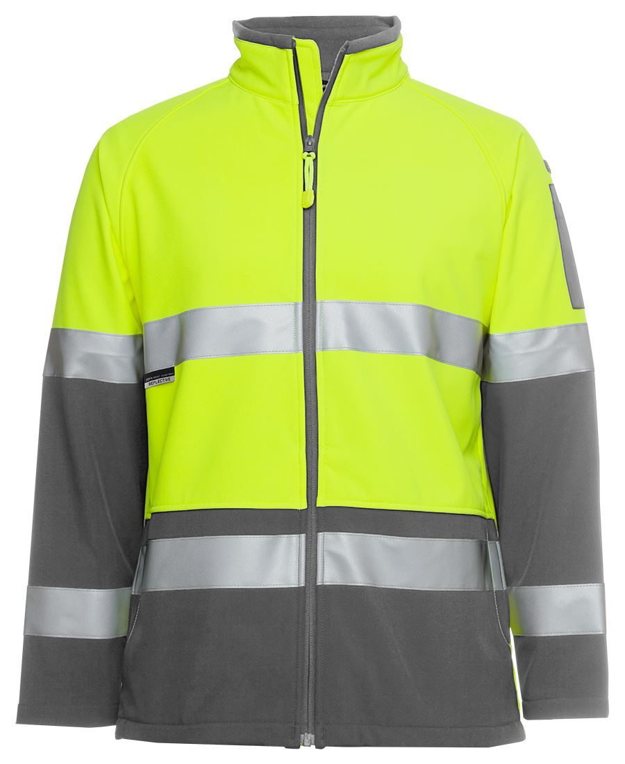 JBs Wear Hi Vis (D+N) SoftShell Jacket - Adults (6D4LJ)