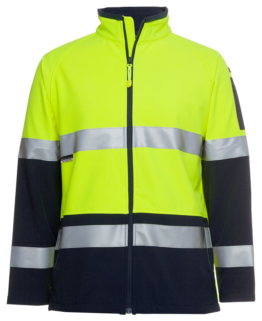 JBs Wear Hi Vis (D+N) SoftShell Jacket - Adults (6D4LJ)