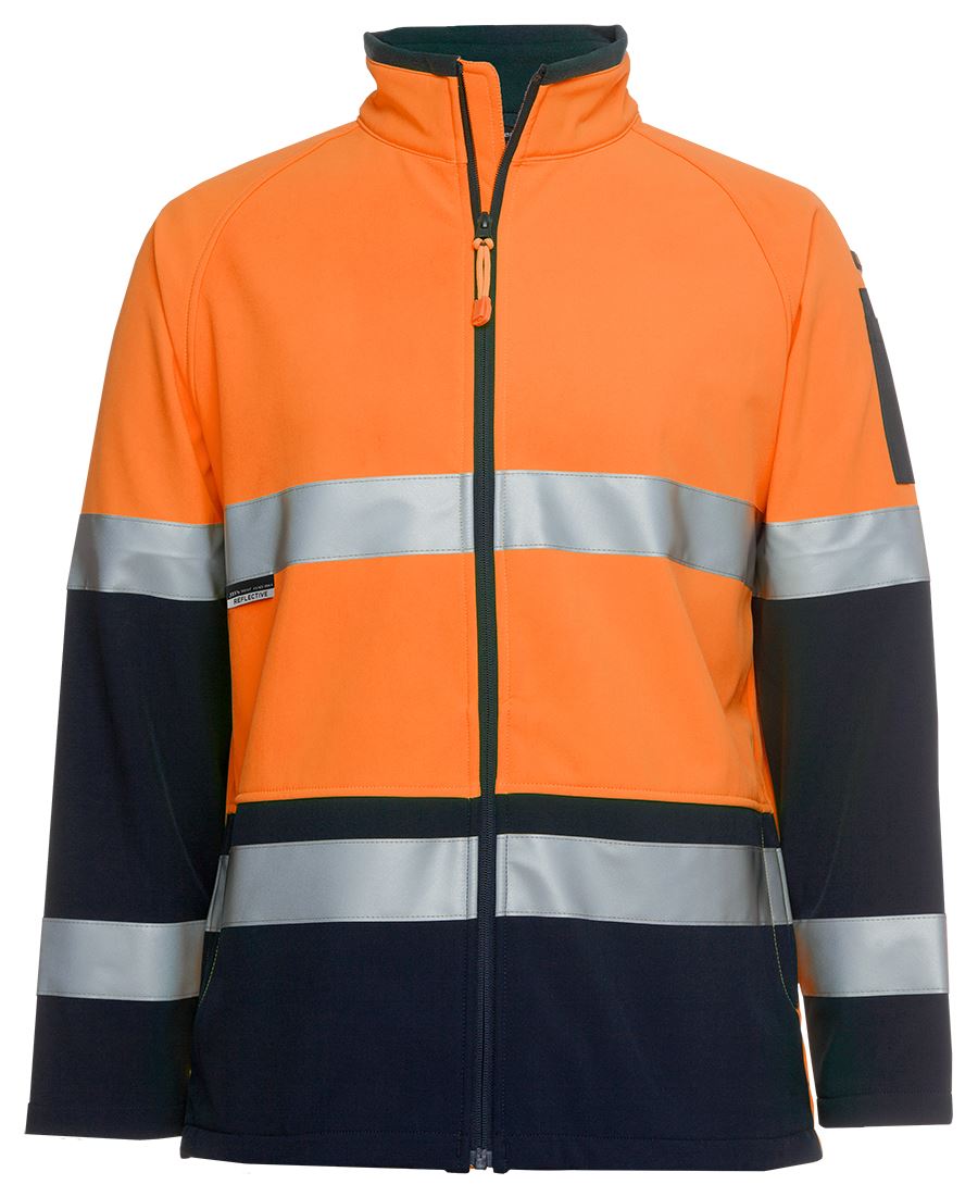 JBs Wear Hi Vis (D+N) SoftShell Jacket - Adults (6D4LJ)