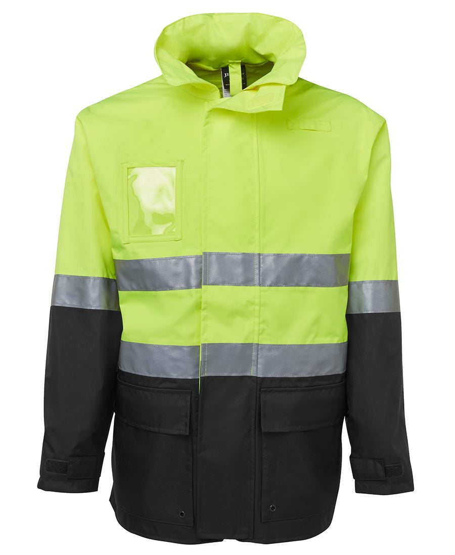 JB's Wear-JB's Hi Vis (D+N) Long Line Jacket - Adults-Lime/Black / S-Uniform Wholesalers - 2