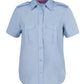 JB's Wear-JB's Ladies Epaulette Shirt S/S-8 / Blue-Uniform Wholesalers - 2