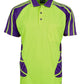 JB's Wear-Jb's Hi Vis Short Sleeve Spider Polo - Adults-Lime/Purple / XS-Uniform Wholesalers - 2