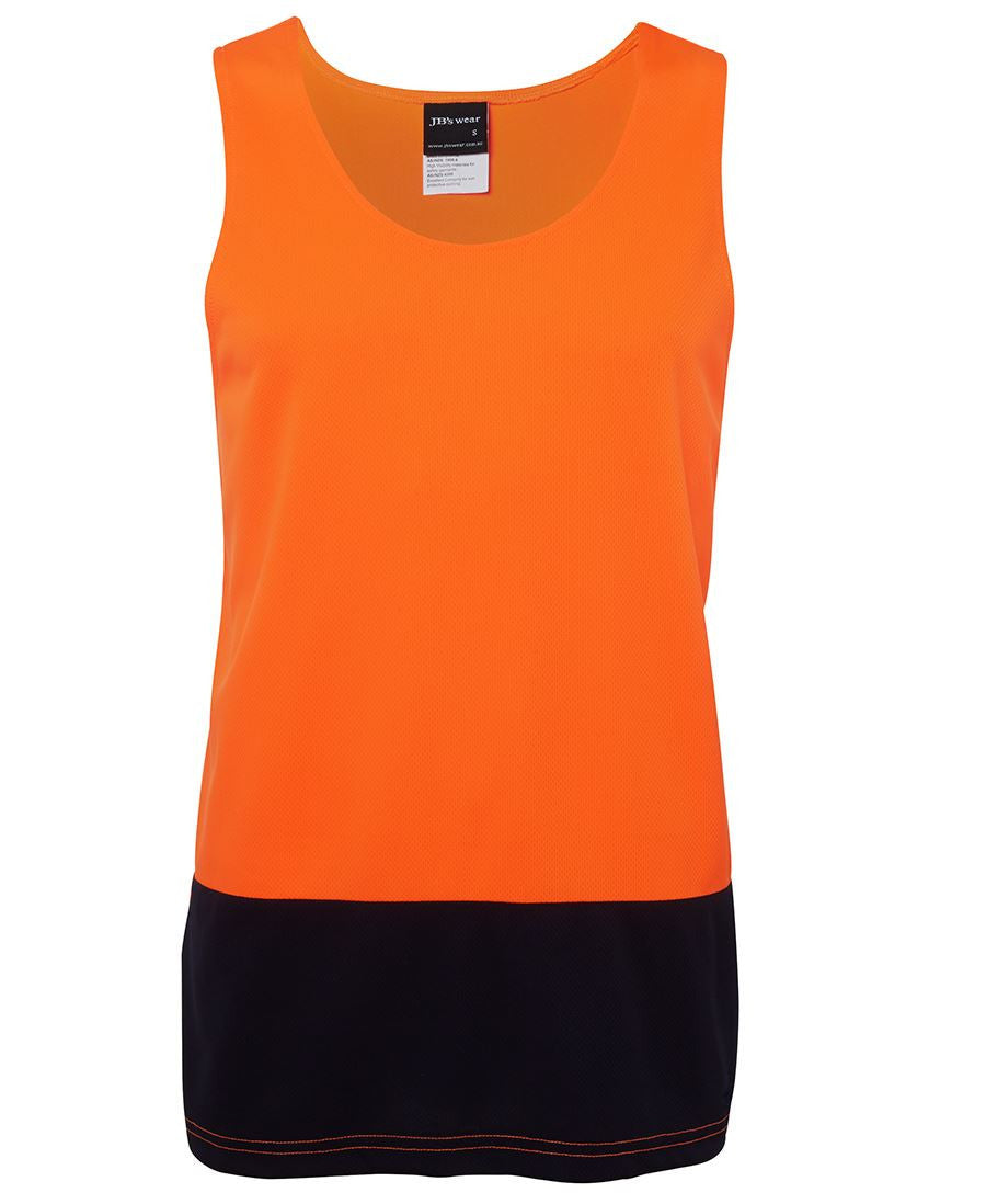 JB's Wear-Jb's Hi Vis Traditional Singlet - Adults-Orange/Navy / XS-Uniform Wholesalers - 6