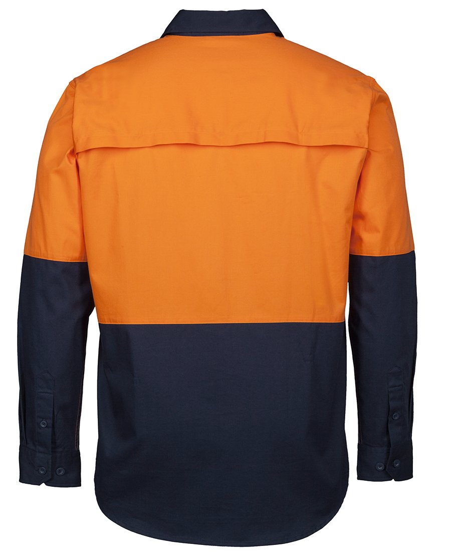 JBs Wear Hi Vis Close Front L/S 150G Work Shirt (6HVCS)