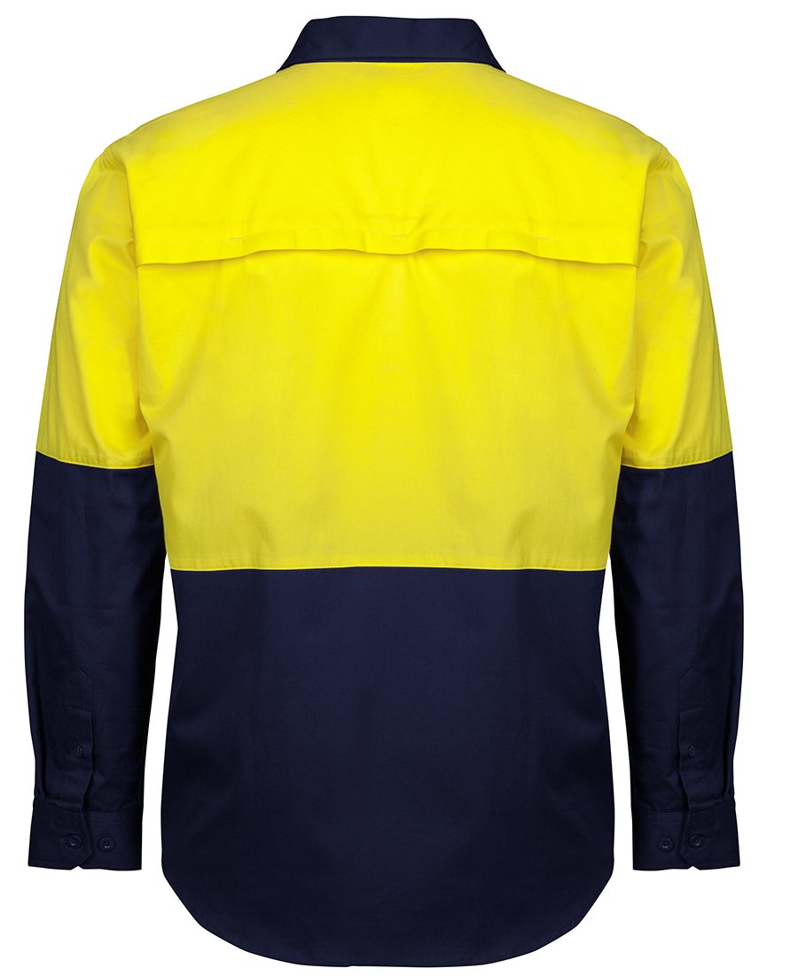 JBs Wear Hi Vis Close Front L/S 150G Work Shirt (6HVCS)