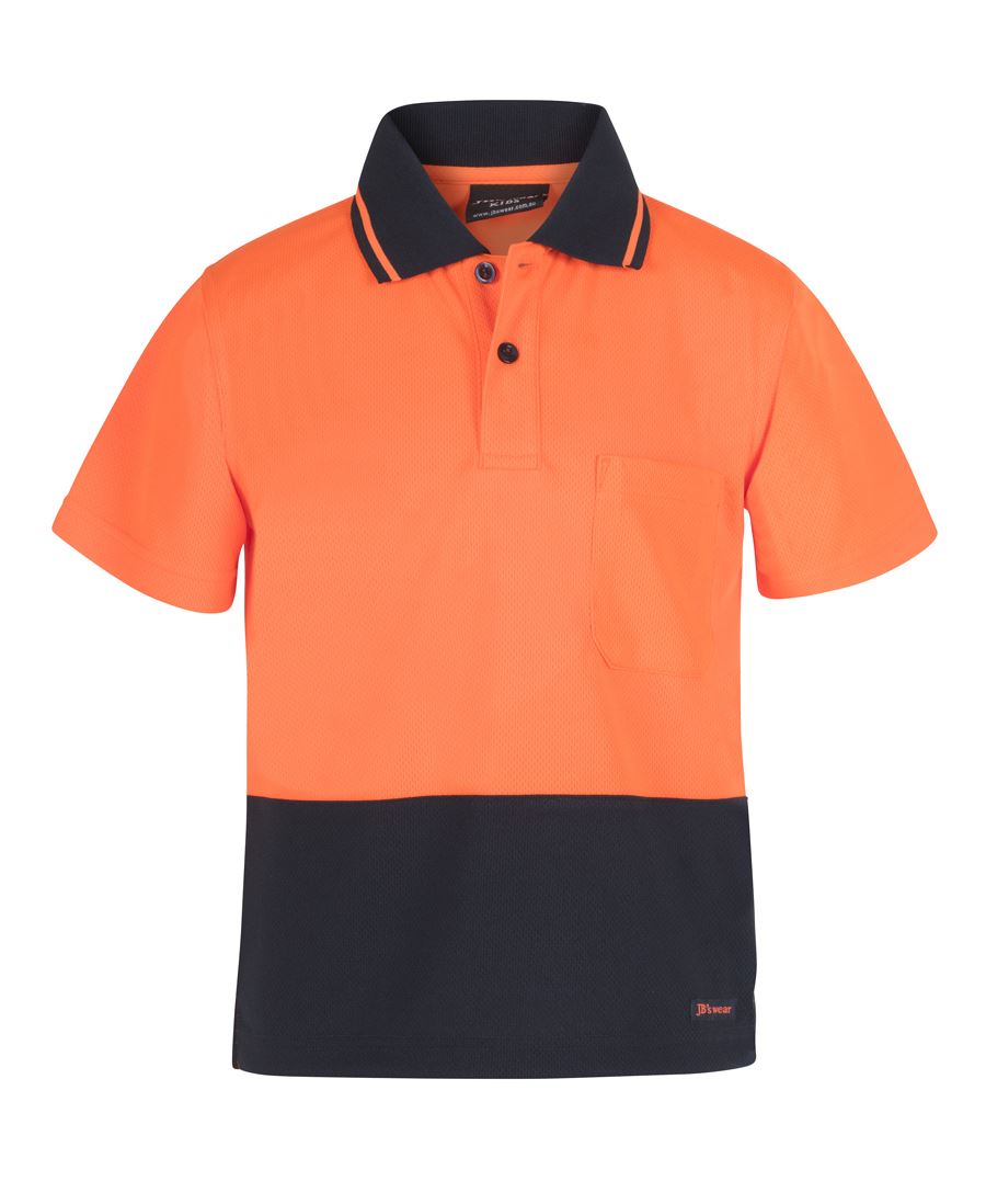 JBs Wear Adults Hi Vis Non Cuff Traditional Polo (6HVNC)