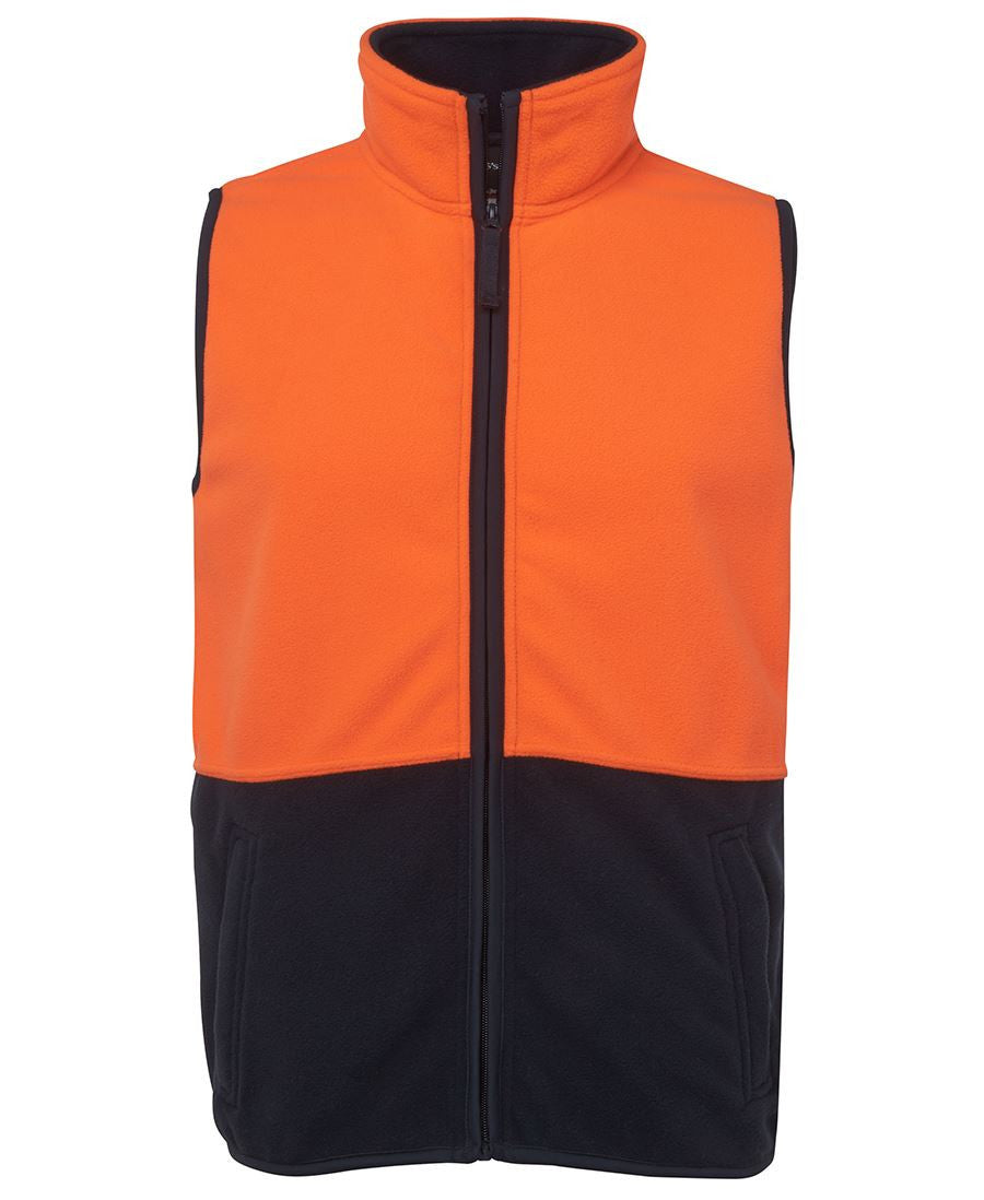 JB's Wear-Jb's Hi Vis Polar Vest - Adults-Orange/Navy / S-Uniform Wholesalers - 4