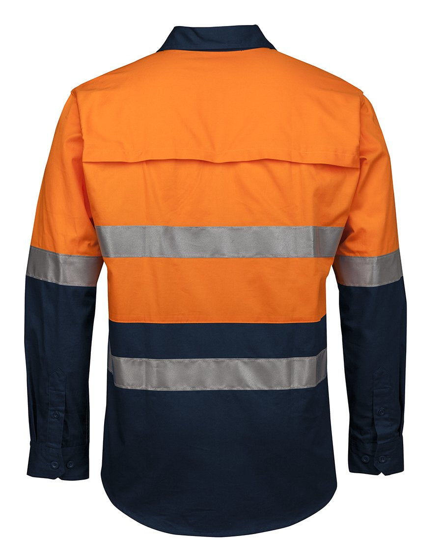 JBs Wear Hi Vis (D+N) Close Front L/S 150G Work Shirt (6HWCS)