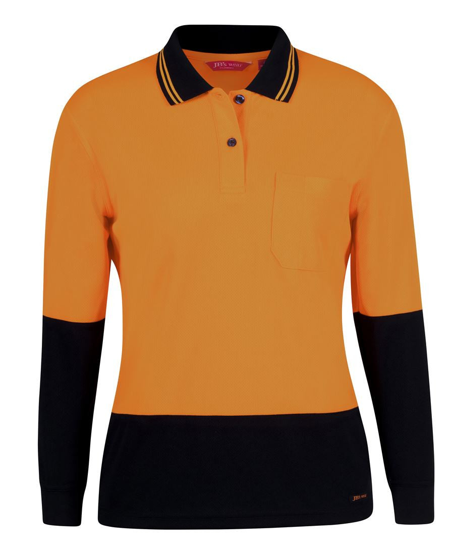 JBs Wear Ladies Hi Vis L/S Comfort Polo (6LHCL)