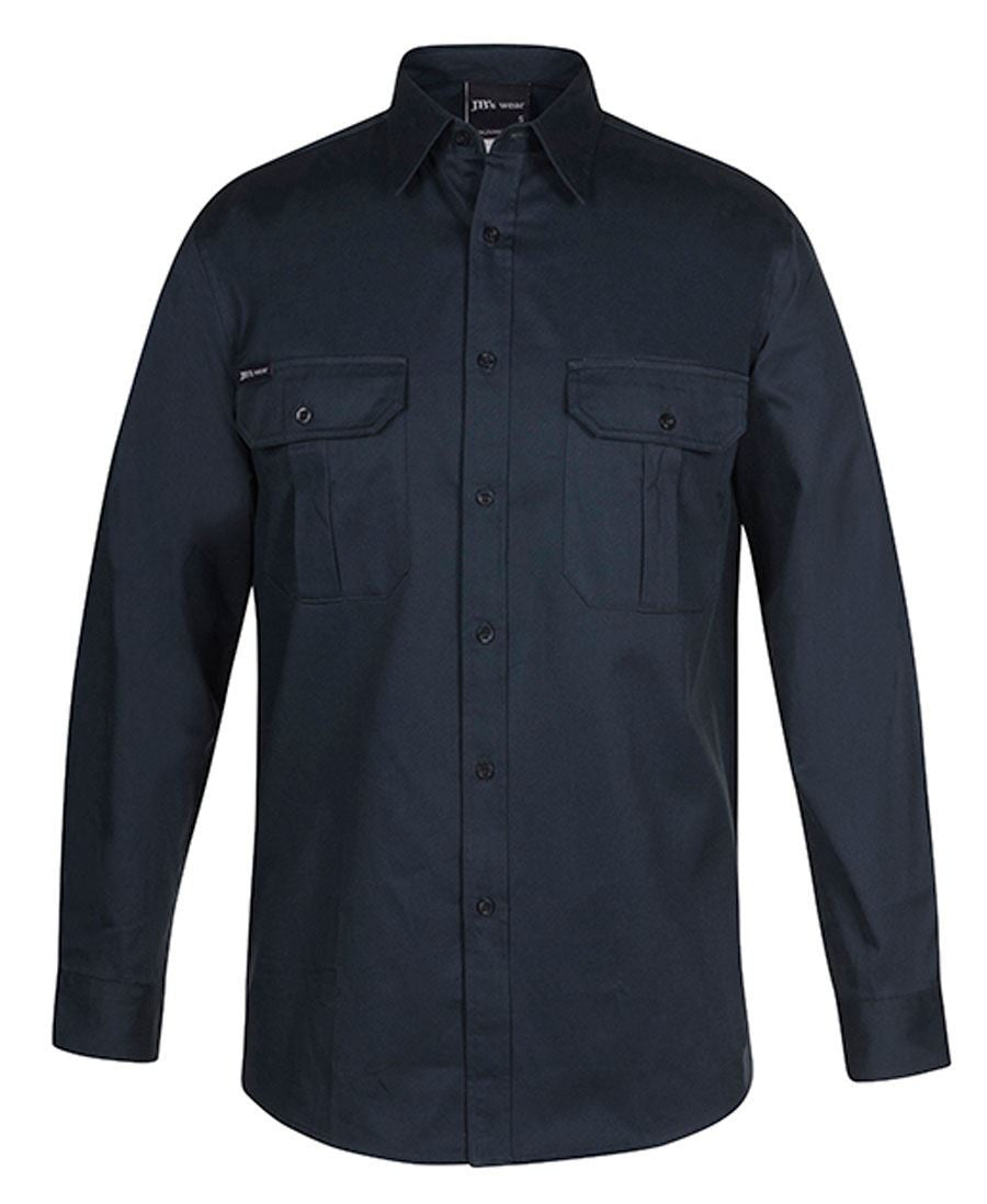 JB's Wear-Jb's Long Sleeve 190g Work Shirt-GREEN / S-Uniform Wholesalers - 4