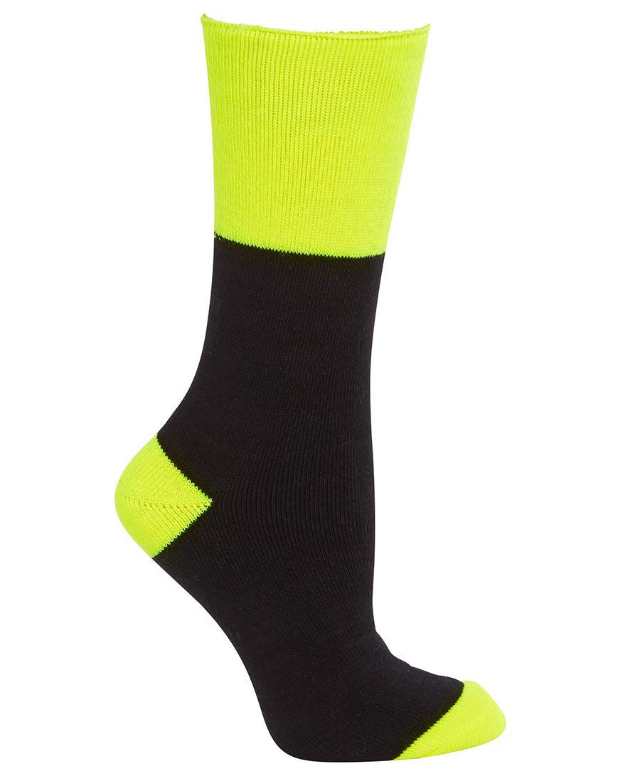 JB's Wear-JB's Work Sock (3 Pack)-Black/Lime / King-Uniform Wholesalers - 2