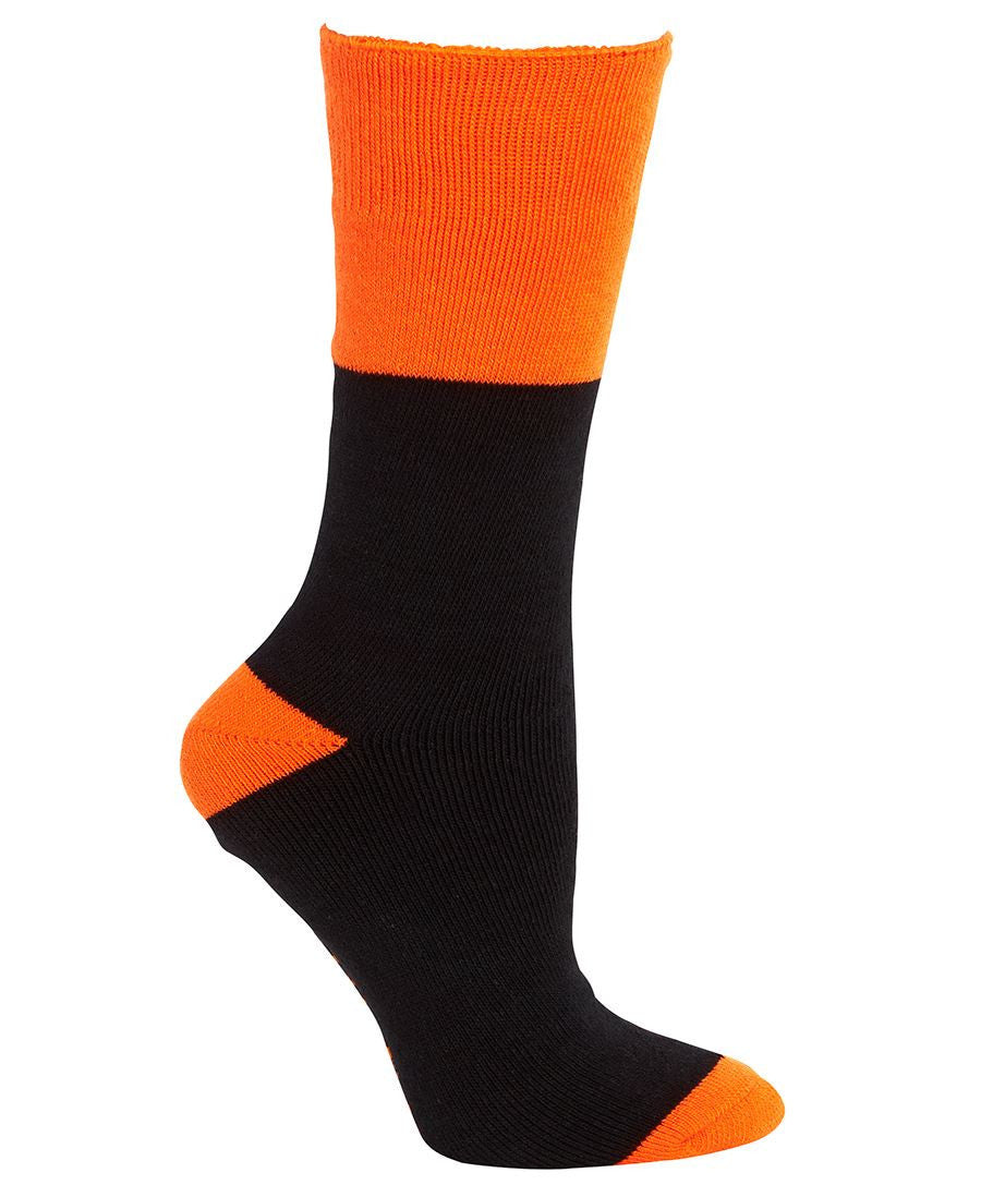 JB's Wear-JB's Work Sock (3 Pack)-Black/Orange / King-Uniform Wholesalers - 4