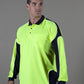 JB's Wear-JB's Hi Vis Long Sleeve Arm Panel Polo - Adults--Uniform Wholesalers - 1