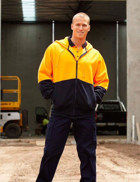 JB's Wear-Jb's Hi Vis Hi Vis Full Zip Fleecy Hoodie - Adults--Uniform Wholesalers - 3