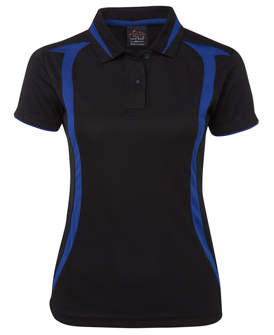 JB's Wear-JB's Podium Ladies Swirl Polo-Black/Pea Green / 10-Uniform Wholesalers - 3