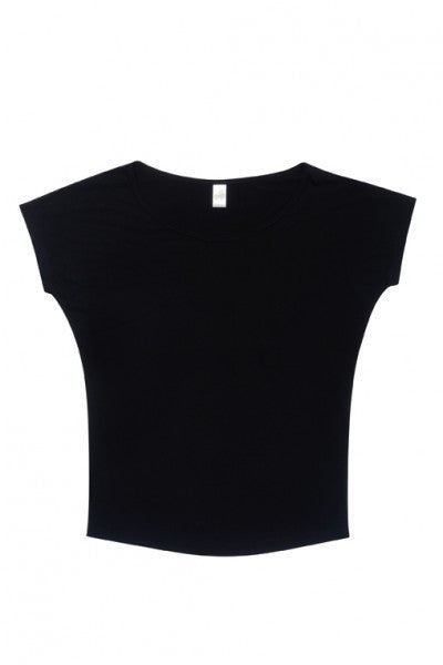 Ramo-Ramo Ladies Bat Wing Tee-Black / 8-Uniform Wholesalers - 2