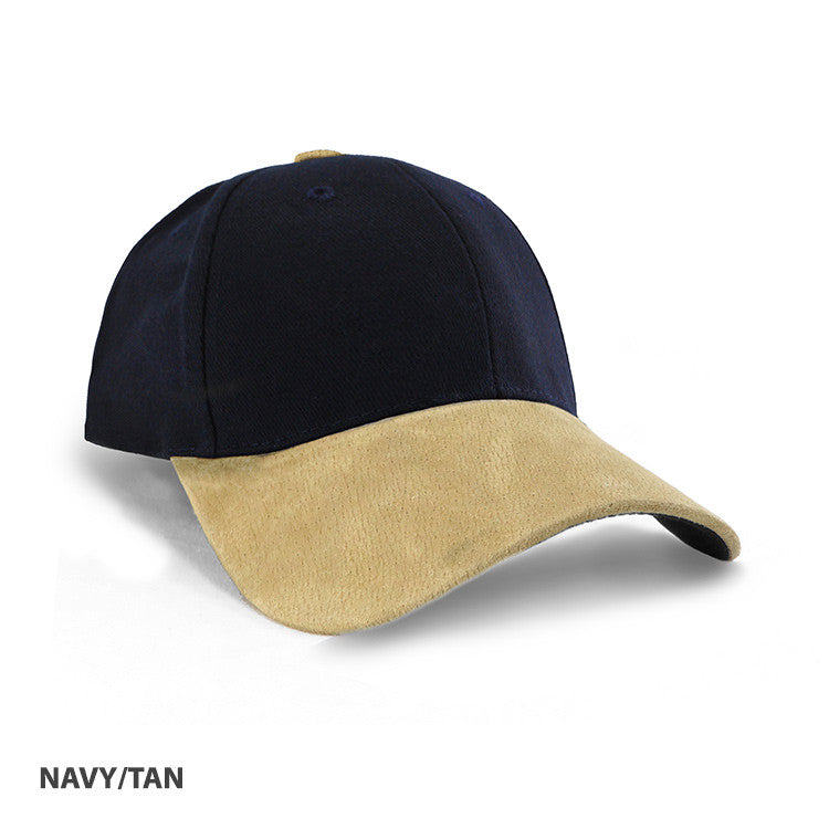 Grace Collection Heavy Brushed Cotton Suede Peak Cap-(AH010/HE010)