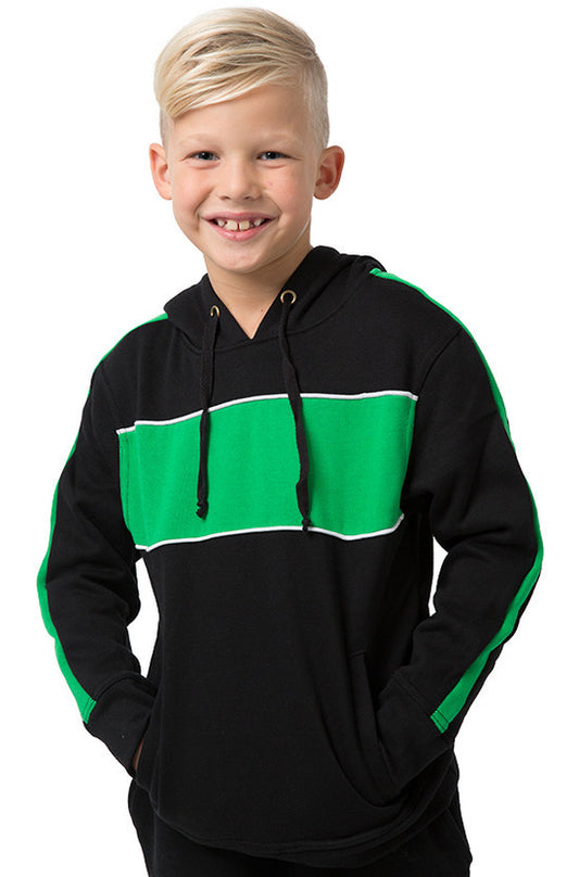Be Seen-Be Seen Kids 3 Toned Hoodie-Black-Emerald-White / 6-Uniform Wholesalers - 1
