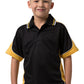 Be Seen-Be Seen Kids Polo Shirt With Striped Collar 1st( 10 Black Color )-Black-Gold-White / 6-Uniform Wholesalers - 2