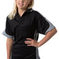 Be Seen-Be Seen Kids Polo Shirt With Striped Collar 1st( 10 Black Color )-Black-Grey-White / 6-Uniform Wholesalers - 3
