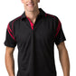 Be Seen-Be Seen Men's Sleeve Polo Shirt With Striped Collar 1st( 8 Color )-Black-Red / S-Uniform Wholesalers - 3