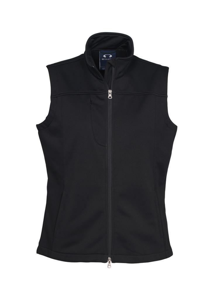 Biz Collection-Biz Collection Ladies Soft Shell Vest-Black / S-Uniform Wholesalers - 2