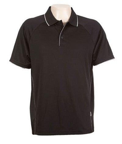 Australian Spirit-Aus Spirt Senator Mens Polo-Black / Ashe marle / S-Uniform Wholesalers - 2