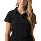 Be Seen-Be Seen Ladies Plain Polo Shirt With Herringbone Tape At Neck-Black / 8-Uniform Wholesalers - 1