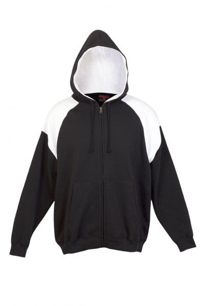 Ramo-Ramo Mens Shoulder Contrast Hoodie-Black/White / XS/16-Uniform Wholesalers - 3