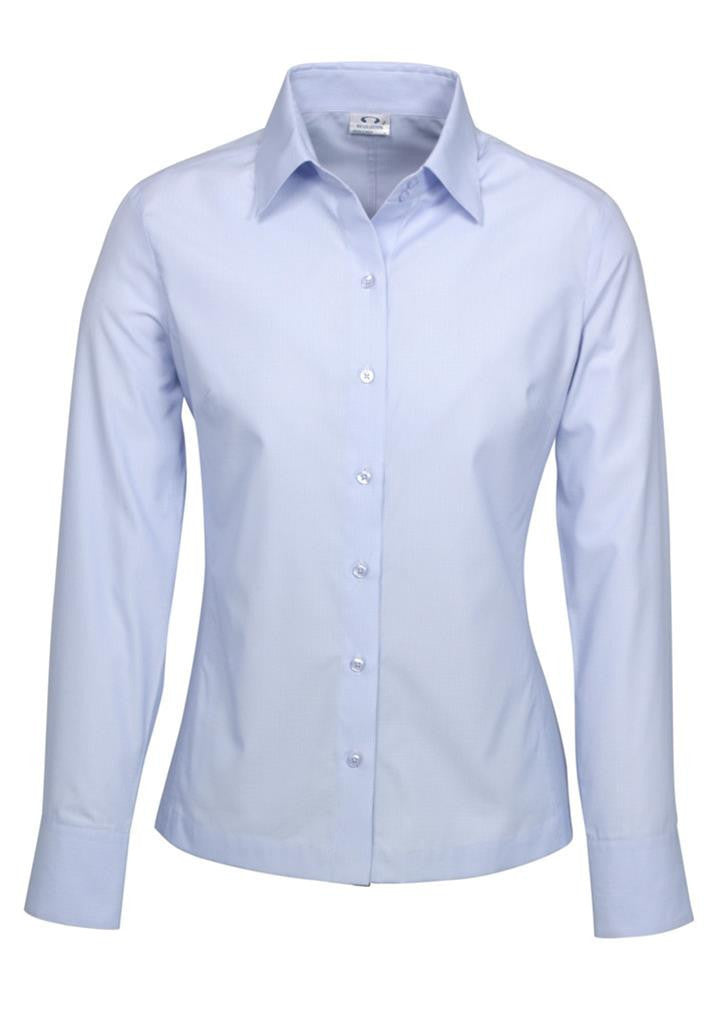 Biz Collection-Biz Collection Ladies Ambassador Long Sleeve Shirt-Blue / 6-Uniform Wholesalers - 2
