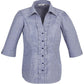 Biz Collection-Biz Collection Edge Ladies 3/4 sleeve shirt-Blue / 6-Uniform Wholesalers - 3