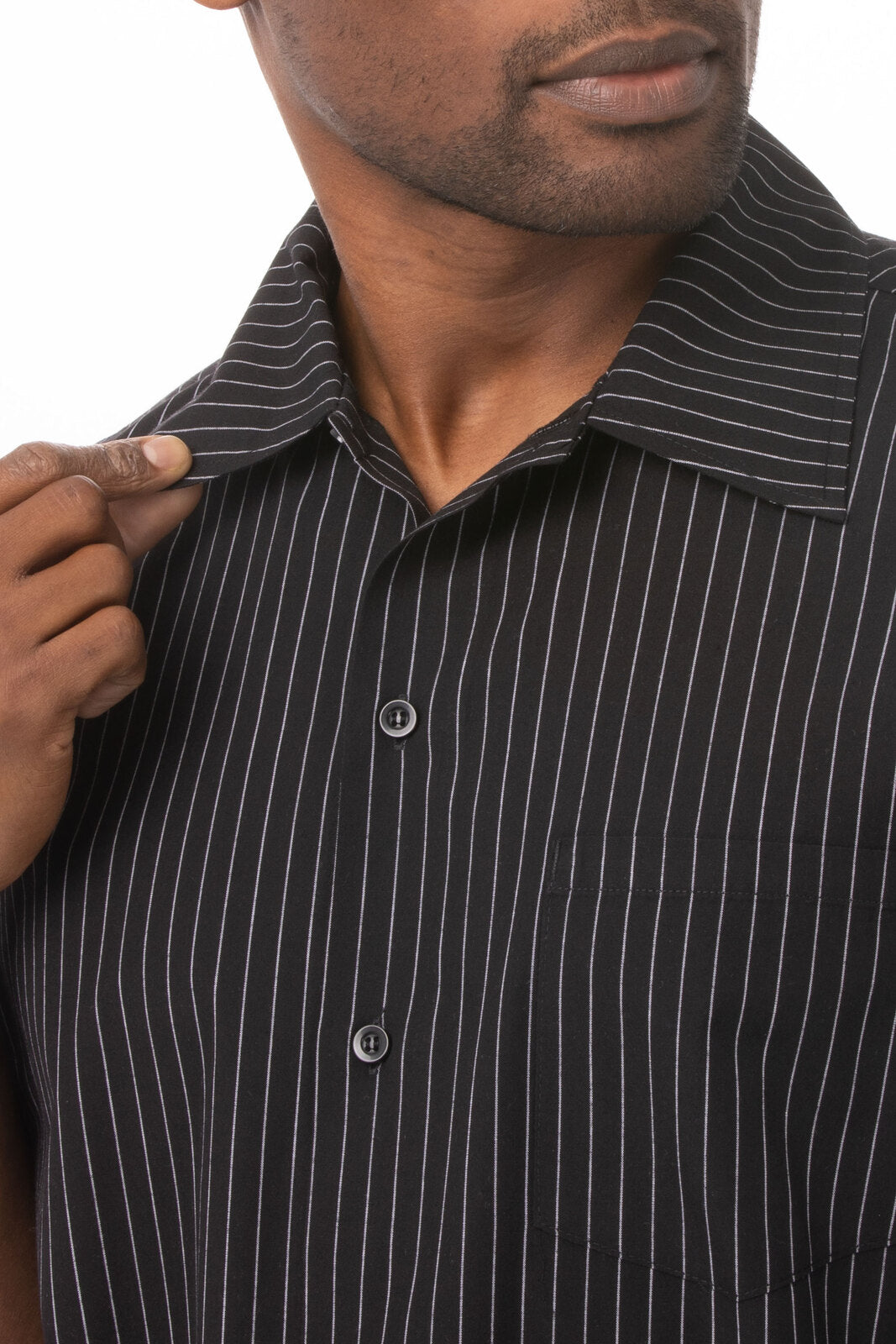 Chef Works Pinstripe Cook Shirt-(CCSB-CDA)