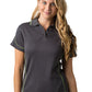 Be Seen-Be Seen Ladies Polo Shirt With Contrast Piping-Charcoal-Lime / 8-Uniform Wholesalers - 4