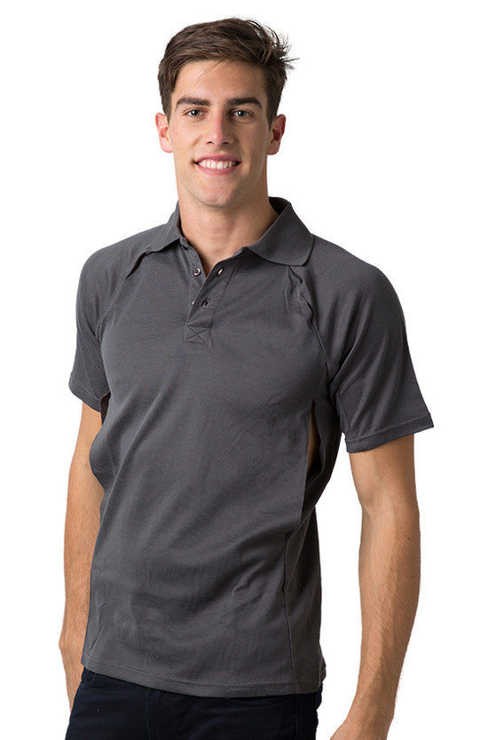 Be Seen-Be Seen Men's Polo Shirt With Contrast Piping-Charcoal / XS-Uniform Wholesalers - 4