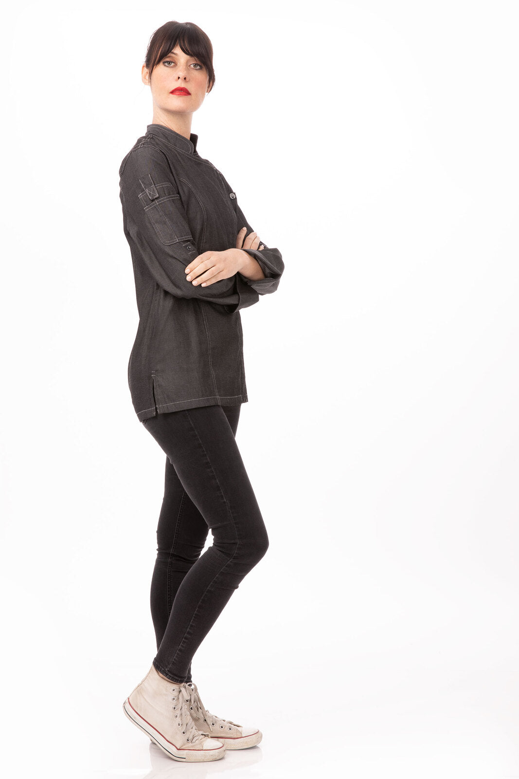 Chef Works Gramercy Ladies Denim Chef Jacket-(EXWDZ002)