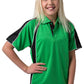 Be Seen-Be Seen Kids Polo Shirt With Contrast Sleeve Edge Piping-Emerald-Black-White / 6-Uniform Wholesalers - 7