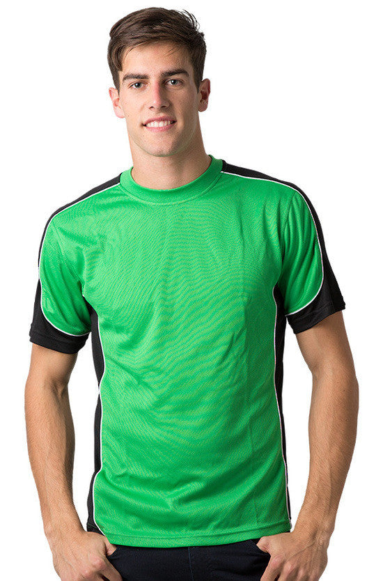 Be Seen-Be Seen Men's Short Sleeve T-shirt With Contrast 1st( 8 Color )-Emerald-Black-White / XS-Uniform Wholesalers - 2