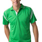 Be Seen-Be Seen Men's Sleeve Polo Shirt With Striped Collar 1st( 8 Color )-Emerald-White / S-Uniform Wholesalers - 5