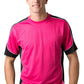 Be Seen-Be Seen Men's Short Sleeve T-shirt With Contrast 1st( 8 Color )-Hot Pink-Black-White / XS-Uniform Wholesalers - 4