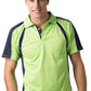 Be Seen-Be Seen Men's Polo Shirt With Contrast Sleeve 2nd( 8 Color )-Lime-Navy-White / XS-Uniform Wholesalers - 1