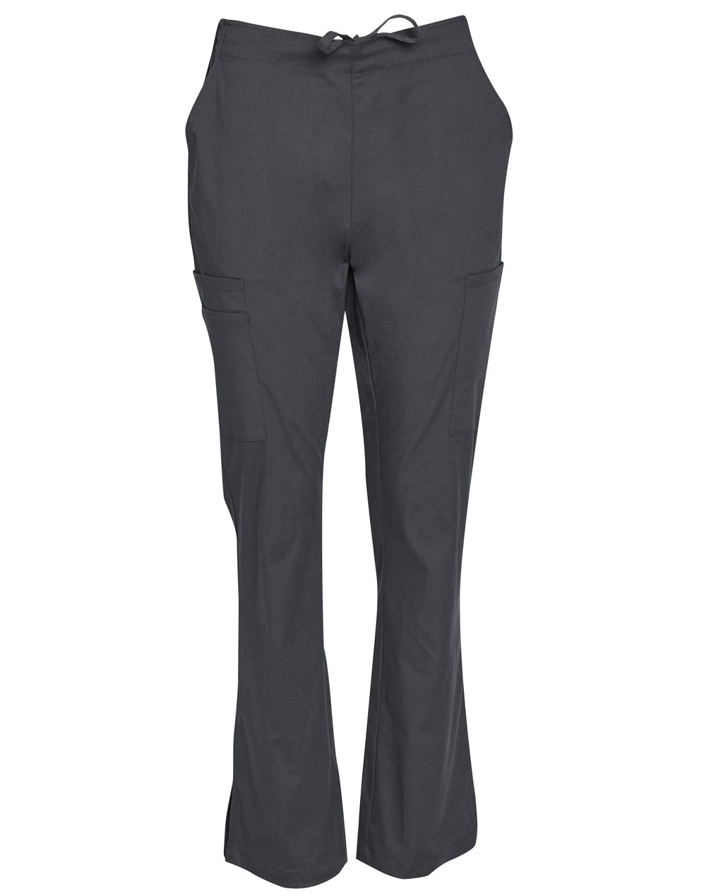 Wining Spirit Ladies Semi-elastic Waist Tie Solid Colour Scrub Pants (M9720)