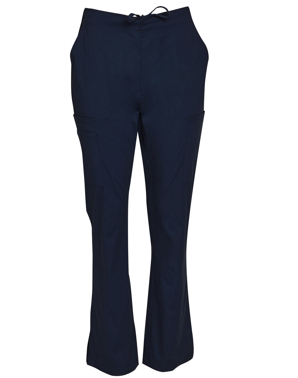 Wining Spirit Ladies Semi-elastic Waist Tie Solid Colour Scrub Pants (M9720)