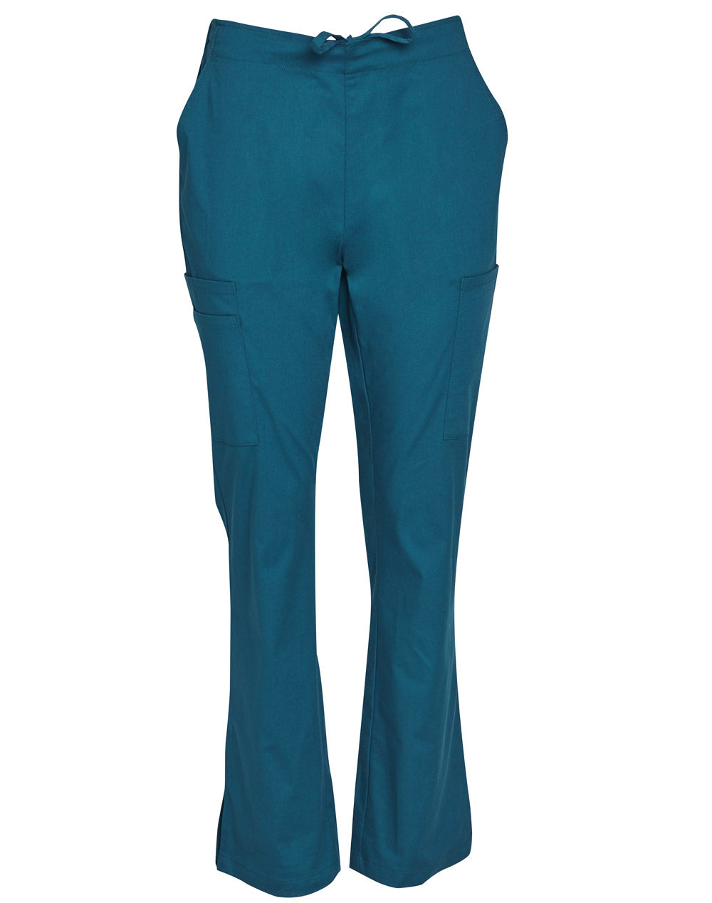 Wining Spirit Ladies Semi-elastic Waist Tie Solid Colour Scrub Pants (M9720)