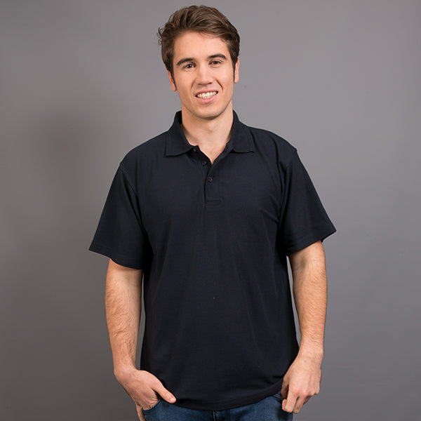 Sportage Men Raven Poly/Cotton Pique Knit Polo (9786)